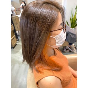 ビビットなオレンジが可愛い! 鮮やかインナーカラー♪ - Hair&Make OPSIS【オプシス】掲載中