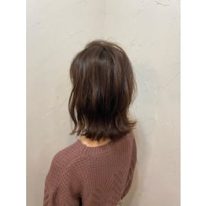 【reir下北沢】フェザーロング＋アッシュブラウン*