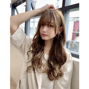 【重山】レイヤーデジタルパーマ小顔バングロング