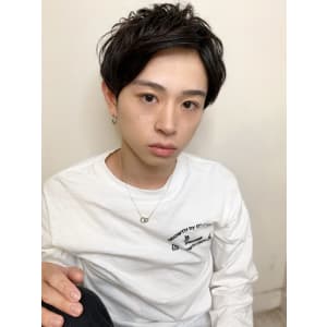 【山田】アップバング無造作束感マッシュ