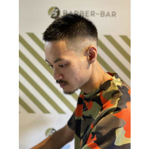 BARBER-BARで夏のフェードスタイル