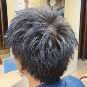 《QUALIS》メンズ/リメイクカラー/ブルーアッシュ - QUALIS 上板橋店【クオリスカミイタバシテン】掲載中