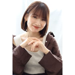 シースルーバング×小顔ミニボブ