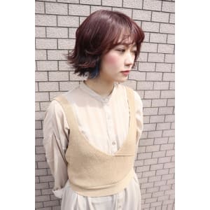 Lia&汐見悠佑　大人かわいい外ハネ&インナーカラー