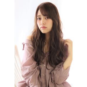 【大人カワイイ】ニュアンスウェーブ×シースルーバング