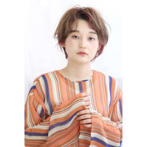 【加藤信綱】前髪＋毛先パーマ×大人かわいいショート夏秋