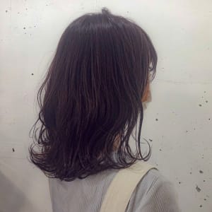 ロブヘア×パープルカラー