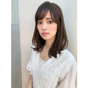 【山田】柔らかベージュ小顔くびれ外ハネレイヤーy166