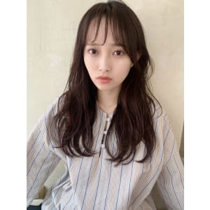 大人可愛いほつれパーマ　秋カラー