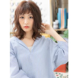 大人かわいい重軽感♪くせ毛風無造作パーマ　フリンジウェーブ