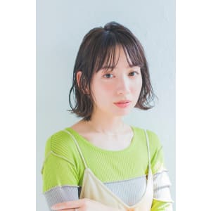 大人カワイイ切りっぱなしボブ