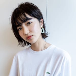 《中目黒サロンe's》ラフ感◎切りっぱなしナチュラルボブ
