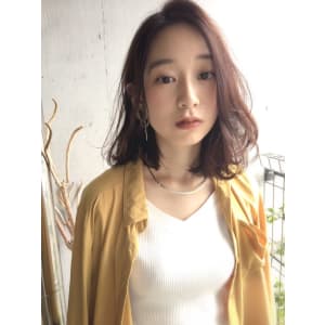 毛先パーマ 大人ロブ