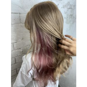 インナーカラーニュアンスミルクティーベージュyasuna