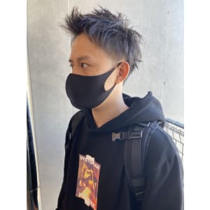 ツーブロアップバング束感ショート