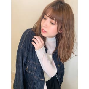 【山田】ツヤカラー無造作パーマ束感シースルーバングy181