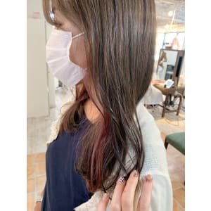 【山田】お客様スタイルインナーピンク×グレージュ