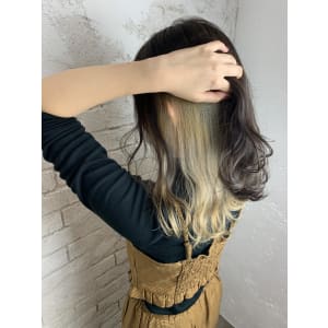 ミルクティーベージュ、インナーカラー、グレージュ