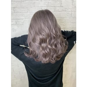 ラベンダー透け感ハイトーンカラーパープルカラー6128