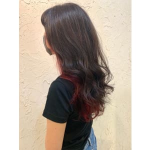 【flor 戸塚】*ロングウェーブ+インナーラズベリー*