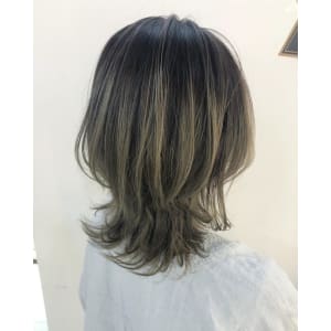 ハイライトカラー☆小顔オリーブカラーレイヤー