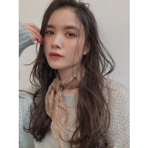 無造作ウェーブ セミロング