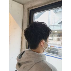 メンズショート×パーマ