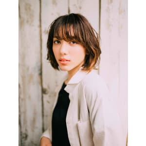 外国人風ナチュラルボブ