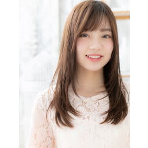 大人かわいい斜めバング小顔ツヤ感ブラウン 艶カラー - mod's hair 上尾【モッズヘア】上尾西口店【モッズヘア アゲオニシグチテン】掲載中