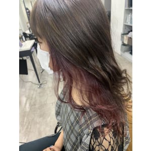 インナーカラーピンクバイオレット