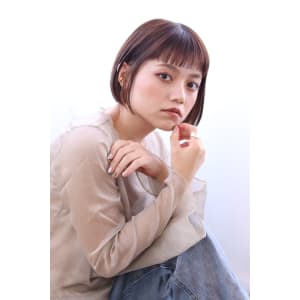 【marche とや】ショートバングミニボブ×透け感インナー