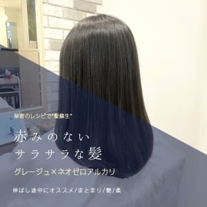 赤みのないサラサラな髪。