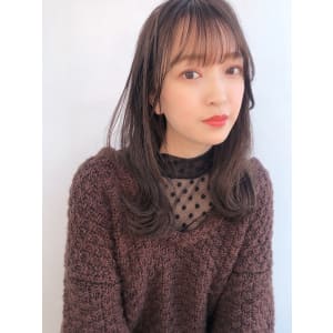 【K_114】シースルーバングニュアンスレイヤーミディアム