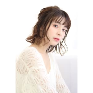 【lagoon 田辺佳菜】ボブアレンジ×ゆるふわハーフアップ