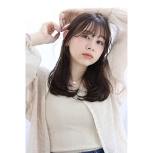 【阿部春菜】小顔シースルーバング×毛先ワンカールパーマ