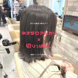 ネオゼロアルカリ×切りっぱなしボブ