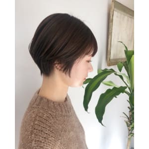 ハンサムショート×カフェオレベージュ