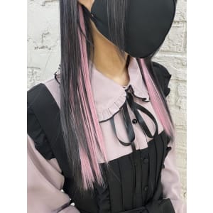 ポイントエクステピンクインナーカラー7033