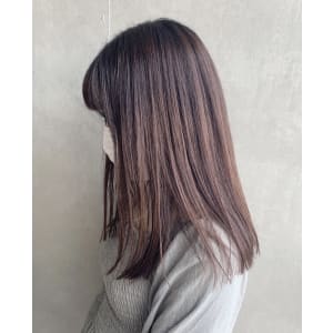 ぷつっとカット ラベンダーベージュ グラデーションカラー