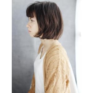 セミウエットのニュアンスカールボブ