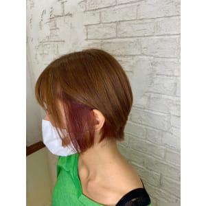 ピンクパープルインナーカラー　艶カラー8006