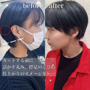 〇澤辺英人〇before⇒after マッシュショート