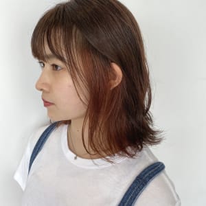 インナーカラー×ピンクオレンジ