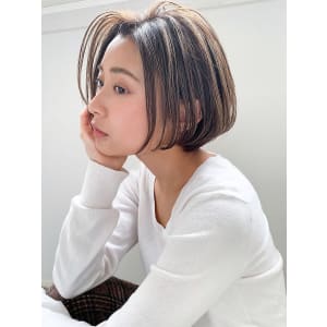 ひし形ワンレングスボブ