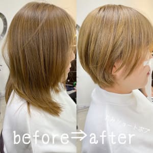〇澤辺英人〇before⇒afterショートボブ