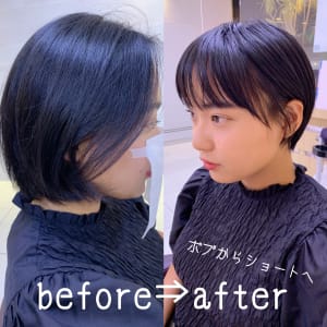 〇澤辺英人〇 before⇒after 丸みマッシュショー