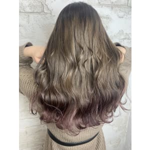 グラデーション、ピンクパープル、グレージュ