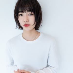 《中目黒サロンe's》小顔効果◎ナチュラルショートウルフ