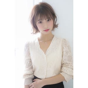 リラクシーグレージュカール愛されオルチャンボブ