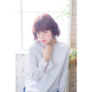 ワインレッド系☆ジューシーウエットボブ